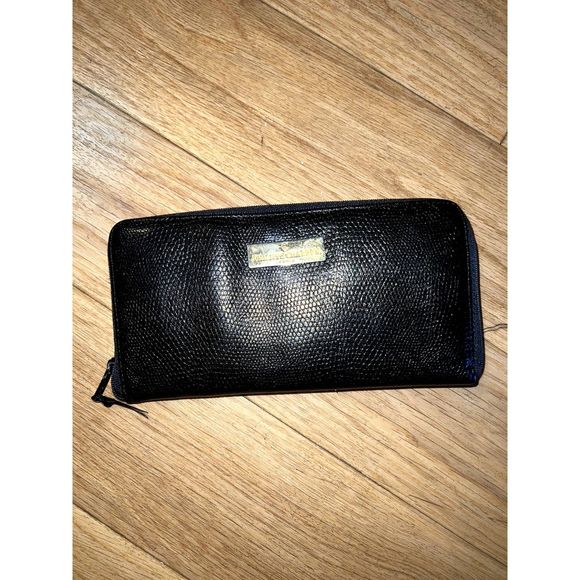 Vintage Phillipe Charriol Wallet Black Leather - Picture 1 of 3